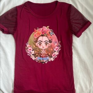 Teen Maroon Graphic T-Shirt